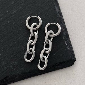 Silver Chain Link Earrings